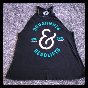 Doughnuts and Deadlifts muscle tank